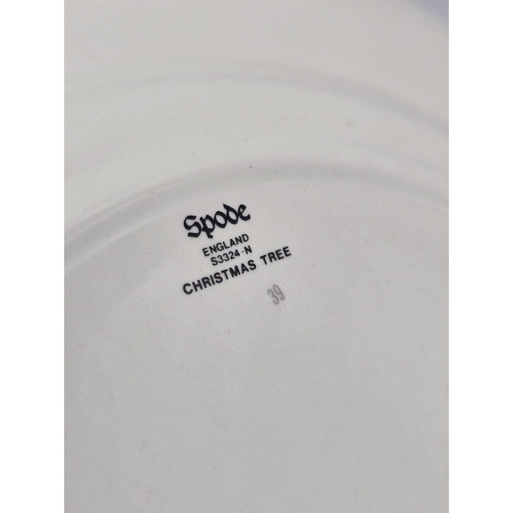 Spode England Christmas Tree 10.75'' Dinner Plates Set Of 4 S3324-N Vintage - Picture 6 of 9